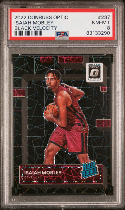2022 Donruss Optic Black Velocity Isaiah Mobley #237 RC /39 PSA 8