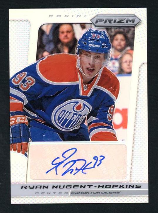 2013 Panini Prizm A-NH Ryan Nugent-Hopkins Edmonton Oilers Auto
