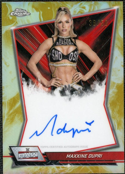2026 Topps Chrome WWE RBA-MAX Maxxine Dupri Auto Gold /50
