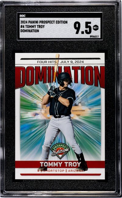 2024 Panini Prospect Domination Tommy Troy #4 SGC 9.5