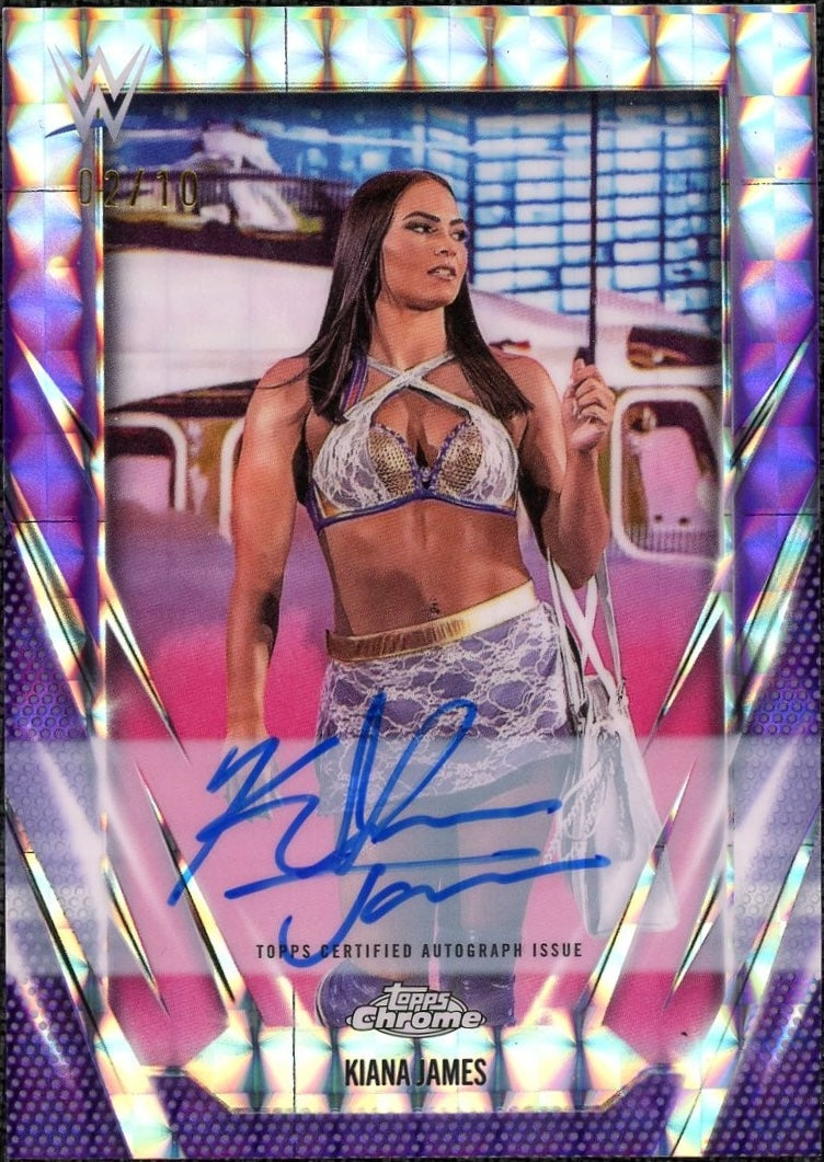 2026 Topps Chrome WWE BCA-KIJ Kiana James Auto 02/10