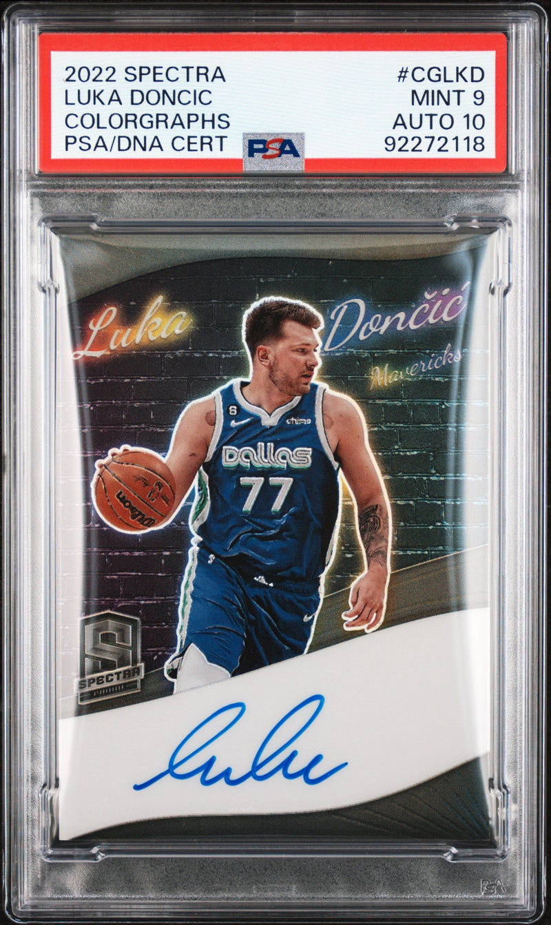 2022 Panini Spectra Colorgraphs Luka Doncic #CG-LKD /75 PSA 9