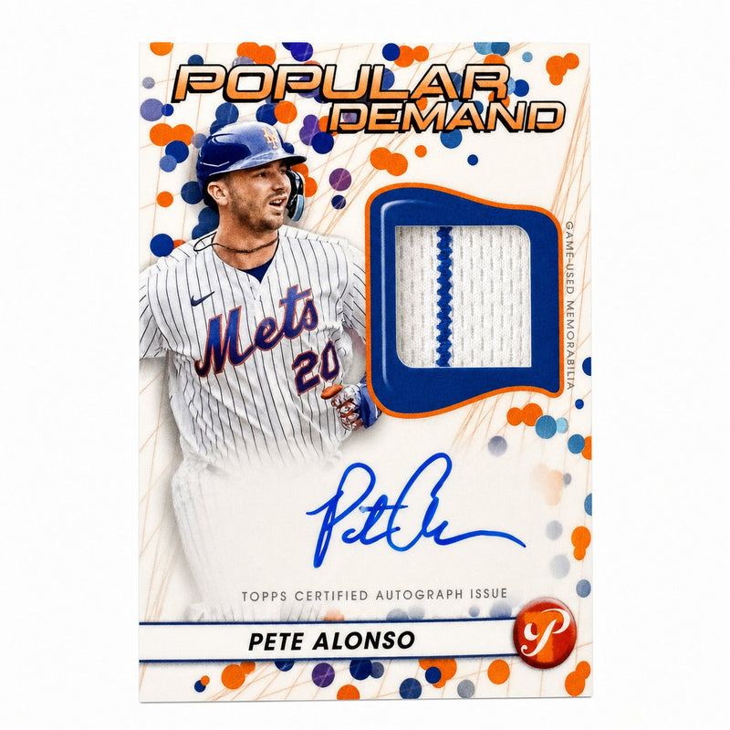 2023 Topps Pristine Pete Alonso Game-Used Patch Auto "Popular Demand" /25