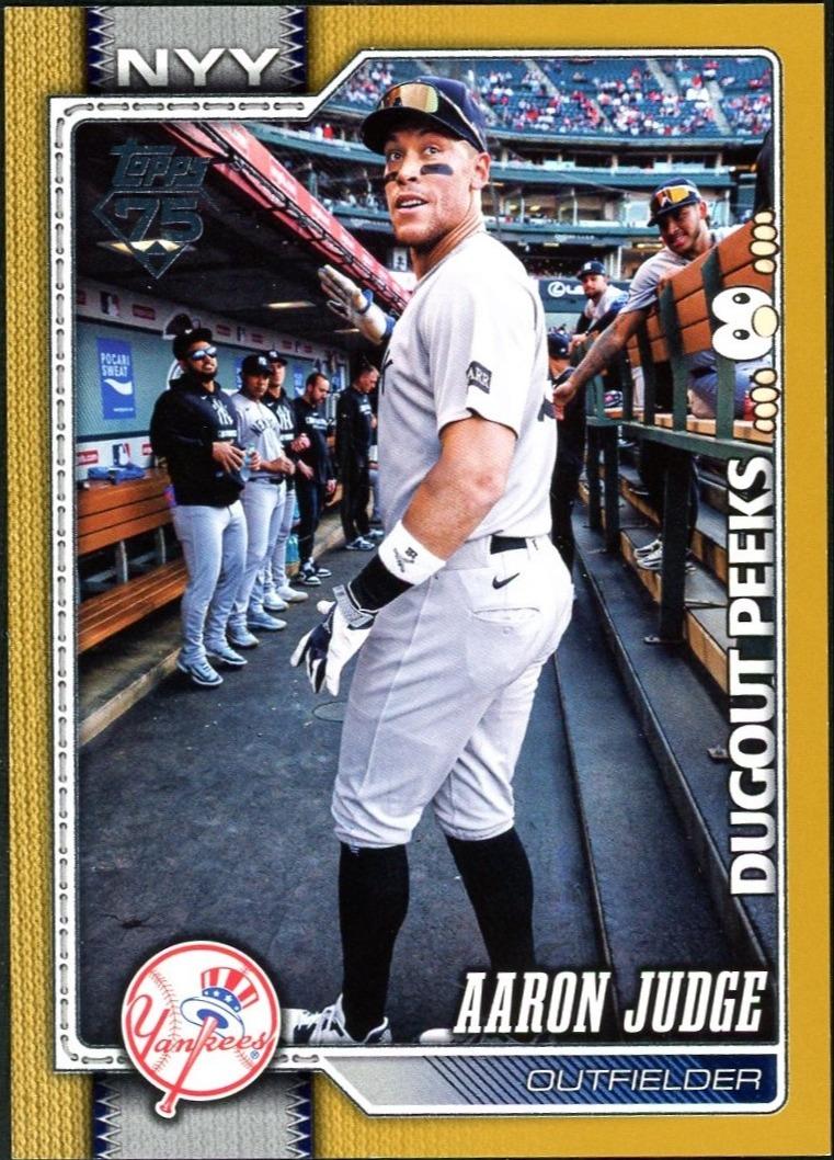 2026 Topps Series 1 Aaron Judge Dugout Peeks SSP Gold /50