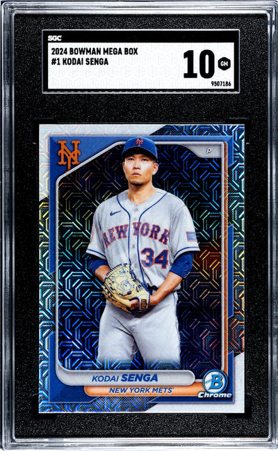 2024 Bowman #1 Kodai Senga Bowman Mega Box SGC 10