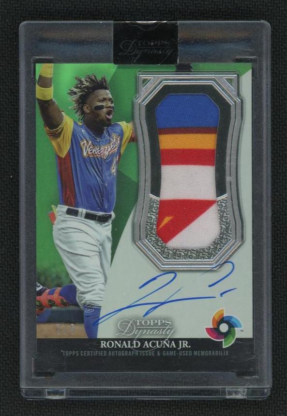 2023 Topps Dynasty DWBC-RAJ Ronald Acuña Jr. Dynastic Deed Venezuela Auto