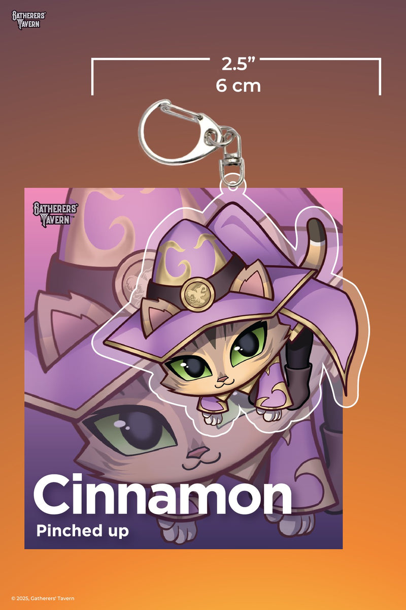 Gatherers' Tavern: Cinnamon Cat - Pinched Up Keychain