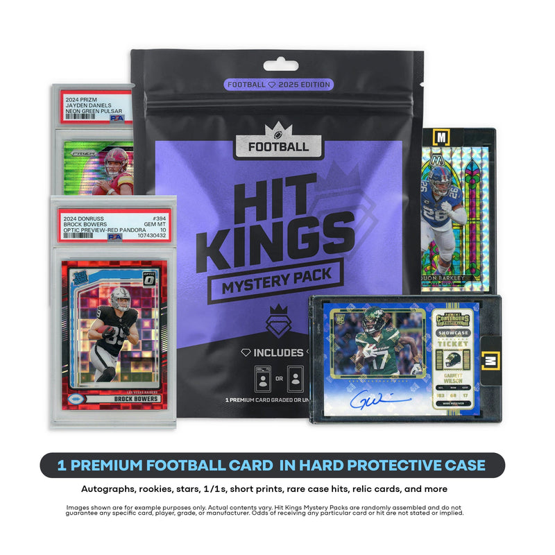 Hit Kings - NFL Football Mystery Pack Premium Hit $50-$500 Value Graded Or Raw