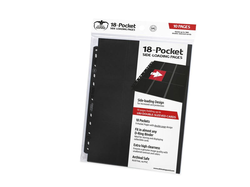Ultimate Guard Supreme Pages 18 Pocket Side Loading Black 10-Count