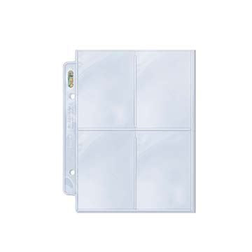 Ultra Pro: 4-Pocket for Mini 2-Ring Albums Platinum Pages 100CT