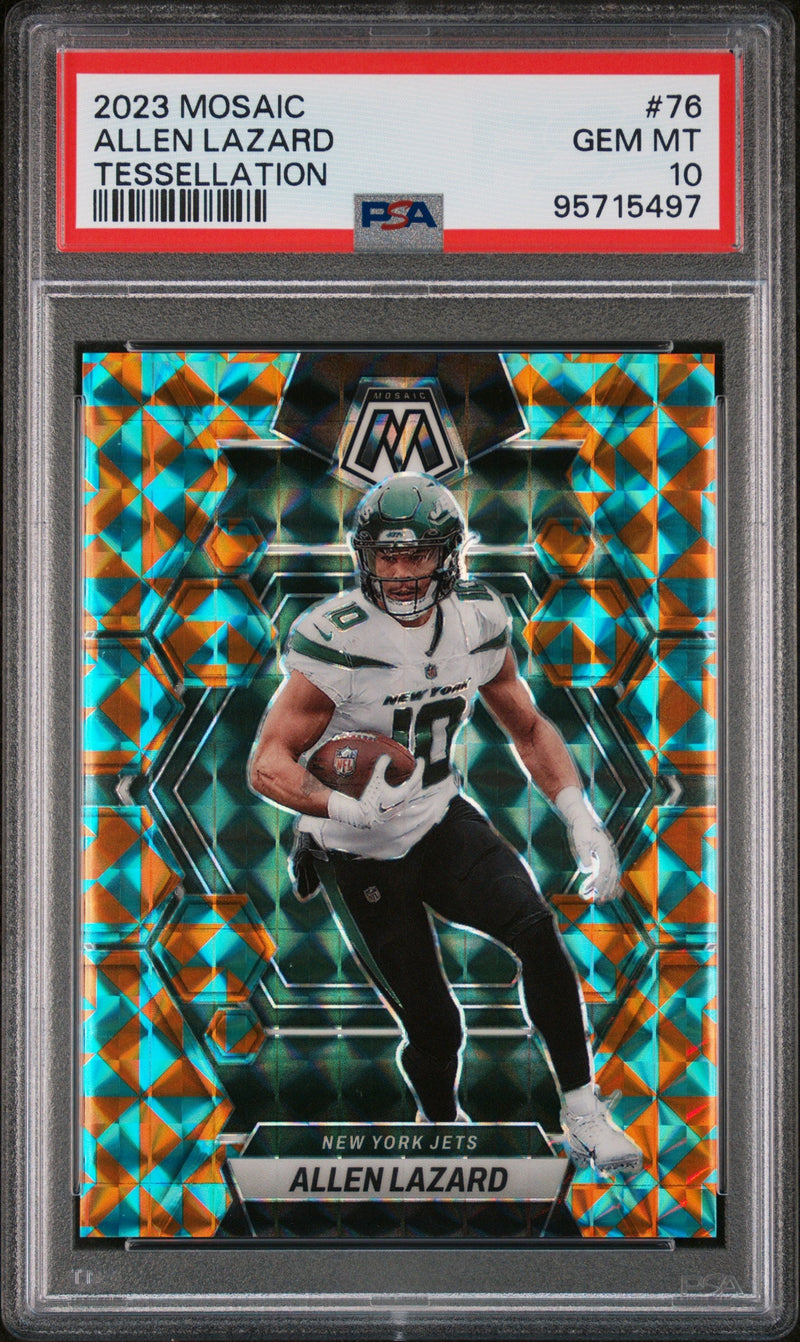 2023 Mosaic Tessellation Allen Lazard #76 /15 PSA 10