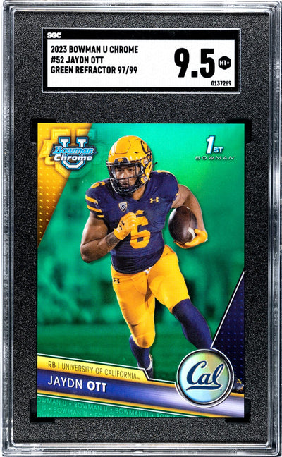 2023 Bowman U Chrome Green Refractor Jaydn Ott #52 /99 SGC 9.5