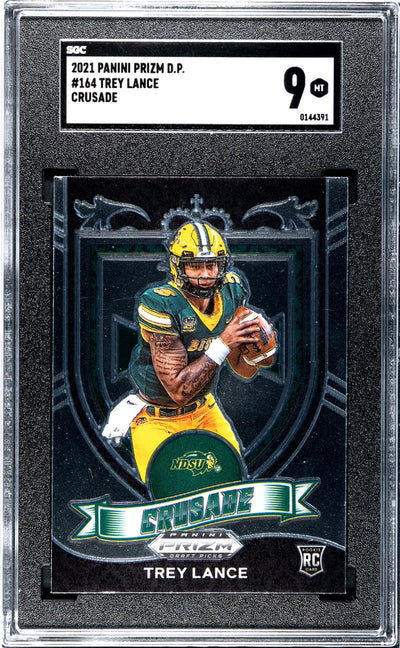 2021 Panini Prizm DP Crusade Trey Lance #164 RC SGC 9