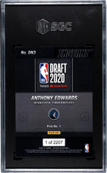 2020-21 Panini Instant Draft Night 2020 Anthony Edwards #DN3 RC /2207 SGC 9.5