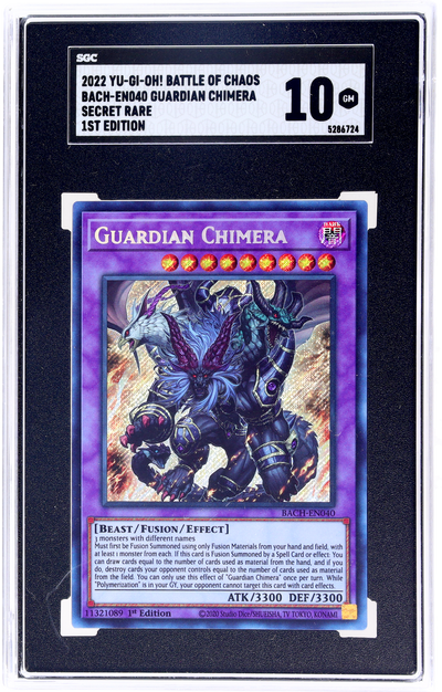 2022 Yu-Gi-Oh! Battle Of Chaos #BACH-EN040 Guardian Chimera Secret Rare 1stEd. SGC 10