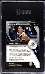 2021-22 Panini Prizm Draft Picks Purple Wave Jalen Suggs #3 RC SGC 9.5