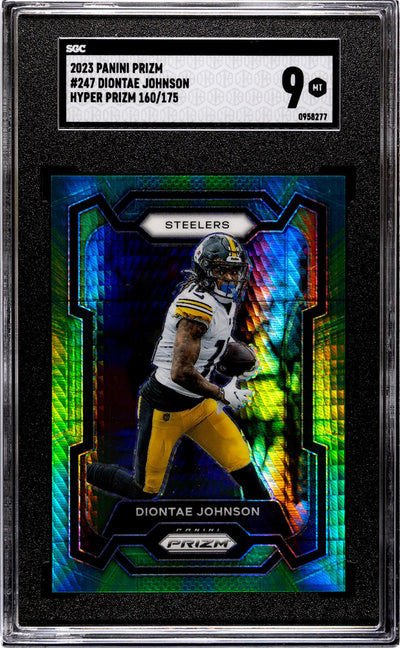 2023 Panini Prizm Hyper Prizm Diontae Johnson #247 /175 SGC 9