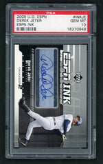 2005 Upper Deck Espn Espn Ink Derek Jeter #INKJE PSA 10