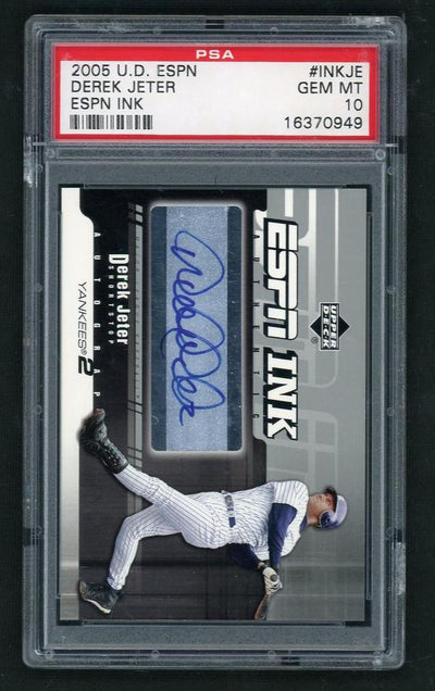 2005 Upper Deck Espn Espn Ink Derek Jeter #INKJE PSA 10