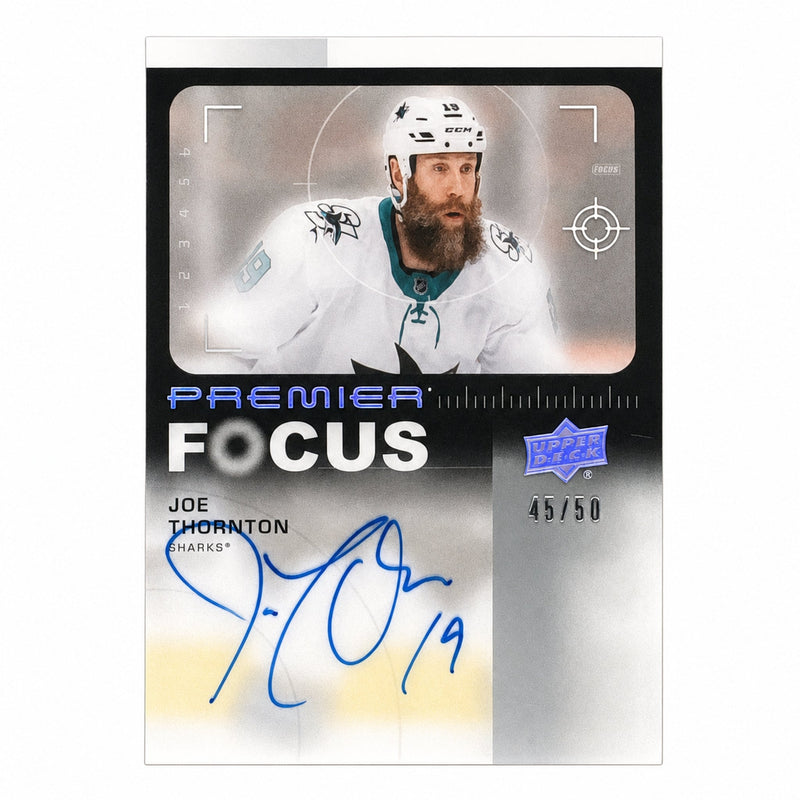 2023-24 Upper Deck Premier Joe Thornton Focus Auto /50