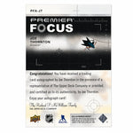 2023-24 Upper Deck Premier Joe Thornton Focus Auto /50