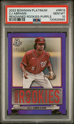 2022 Bowman Platinum Renowned Rookies Purple CJ Abrams #RR19 /250 PSA 10 100626685