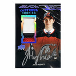 2019 SPx Jack Hughes Black Lustrous Rookie Auto Patch /75 RC