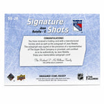 2024 Upper Deck Engrained Icons Jean Ratelle Signature Shots Stick Patch Auto
