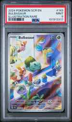 2024 Pokemon Scarlet and Violet Stellar Crown Illustration Rare Bulbasaur #143 PSA 9