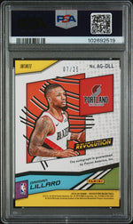 2019 Panini Revolution Autographs Infinite Damian Lillard #DLL /25 PSA 9