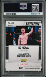 2022 Panini Instant UFC Bo Nickal #118 RC PSA 8