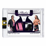 2024 Panini Flawless WWE Shawn Michaels/Bret "Hit Man" Hart #4 Dual Patch Amethyst /8