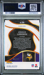 2023 Panini Select Prizm Gold Jordan Addison #254 /10 PSA 10