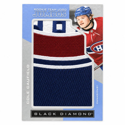 2021 Upper Deck Black Diamond Cole Caufield Rookie Team Logo Jumbo Patch RC