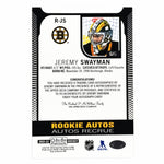 2021 O-Pee-Chee Platinum Jeremy Swayman Rookie Auto RC