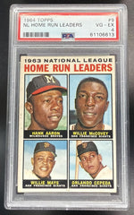 1964 Topps Hank Aaron/Willie Mccovey/Willie Mays/Orlando Cepeda #9 PSA 4