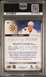 2023 Upper Deck Outburst Silver Mason Lohrei #497 PSA 9