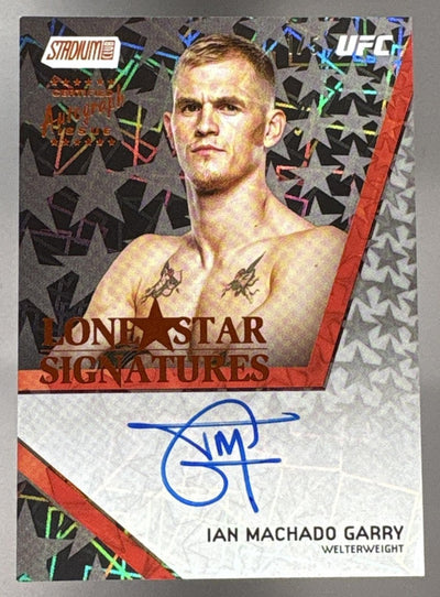 2025 Topps UFC Stadium Club Ian Machado Garry Lone Star Orange Auto /5