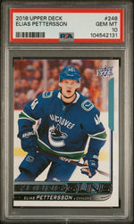 2018 Upper Deck Young Guns Elias Pettersson #248 PSA 10
