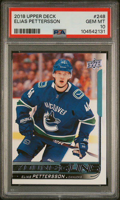 2018 Upper Deck Young Guns Elias Pettersson #248 PSA 10