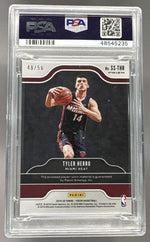 2019 Panini Prizm Sensational Swatches Green Ice Prizm Tyler Herro #12 /56 PSA 10