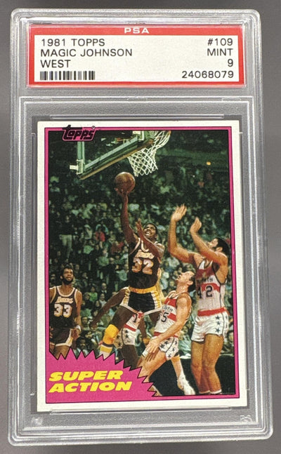 1981 Topps West Magic Johnson #W109 PSA 9