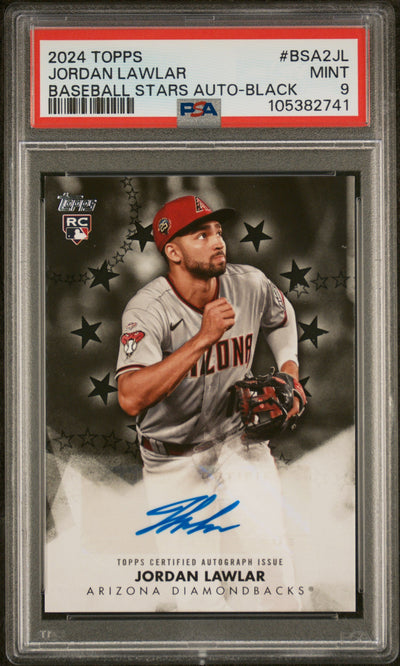 2024 Topps Baseball Stars Auto Black Jordan Lawlar #BSA2JL RC /199 PSA 9