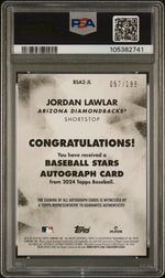 2024 Topps Baseball Stars Auto Black Jordan Lawlar #BSA2JL RC /199 PSA 9