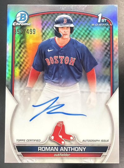 2023 Bowman Roman Anthony #CPA-RA Chrome Auto Refractor /499 1st Prospect