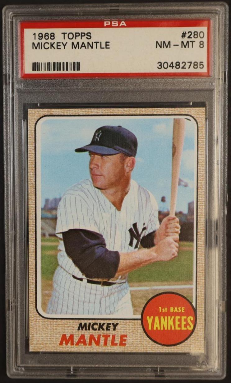 1968 Topps Mickey Mantle #280 PSA 8