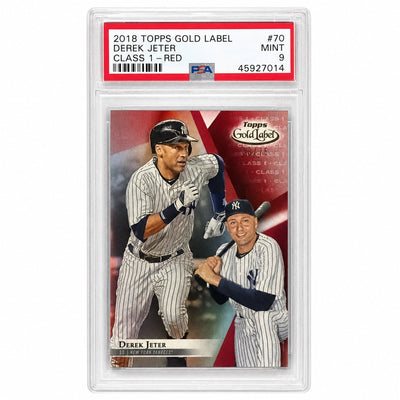 2018 Topps Gold Label Class 1-Red Derek Jeter #70 /75 PSA 9