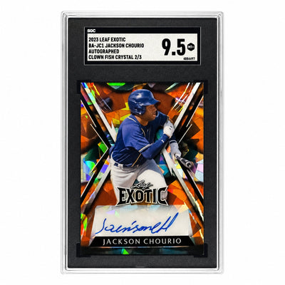 2023 Leaf Exotic Jackson Chourio Clown Fish Crystal Auto /3 SGC 9.5