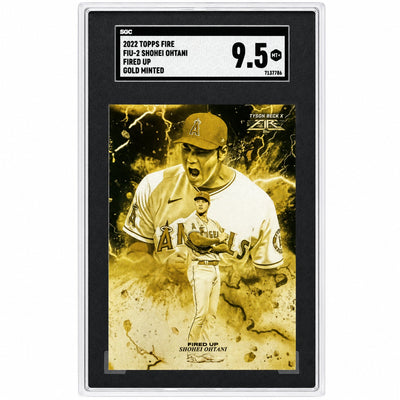 2022 Topps Fire Shohei Ohtani Fired Up Gold Minted SP SGC 9.5