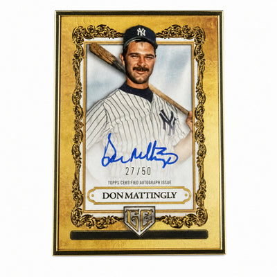 2025 Topps Gilded Don Mattingly Gallery of Gold Framed Auto /50
